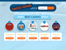 Tablet Screenshot of gamblingsiterankings.com